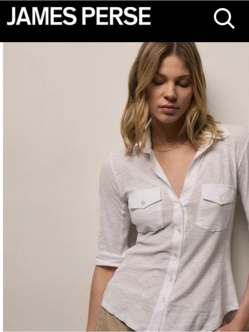 James Perse Sheer Slub Shirt